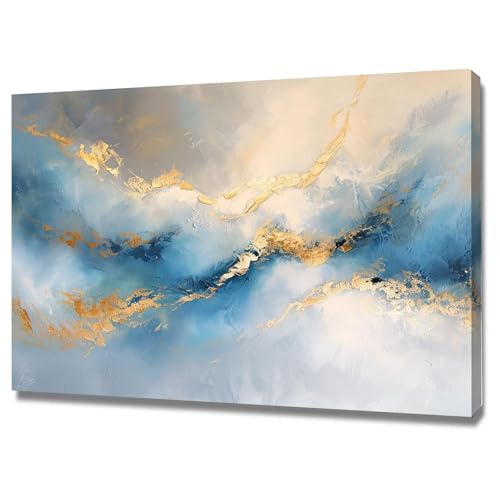 Tableau abstrait 70x100cm encadré pour décoration murale de salon