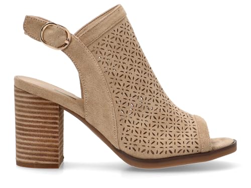 Sandales 31124 Taupe Etika en cuir confort pour femme