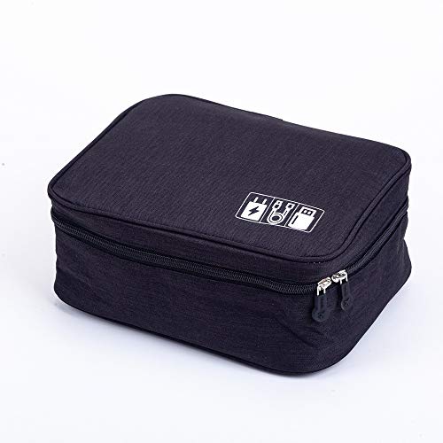 Preisvergleich Produktbild AMRT Reisetaschen Essential Tasche für Reisen Ladegerät Digitalkabel Zubehör Reisen tragbar praktisch für Geschäftsreisen Free size schwarz