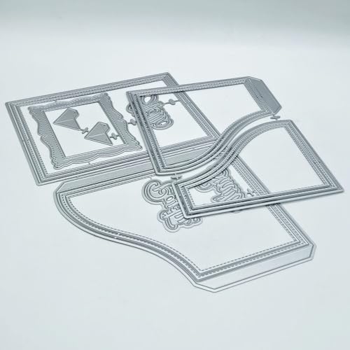 KSCRAFT 2026 April Animal Theme Metal Cutting Dies Stencils for DIY Scrapbooking Decorative Embossing DIY Paper Card (Wavy Trifold Card)