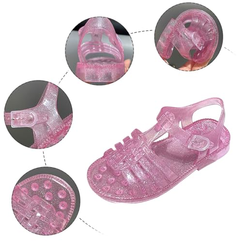 IWIHMIV Kids Sandal Comfortable Non Slip Soft Sole Sandal Toddlers Girls Adjustable Ankle Strap Open Toe Beach Shoes3