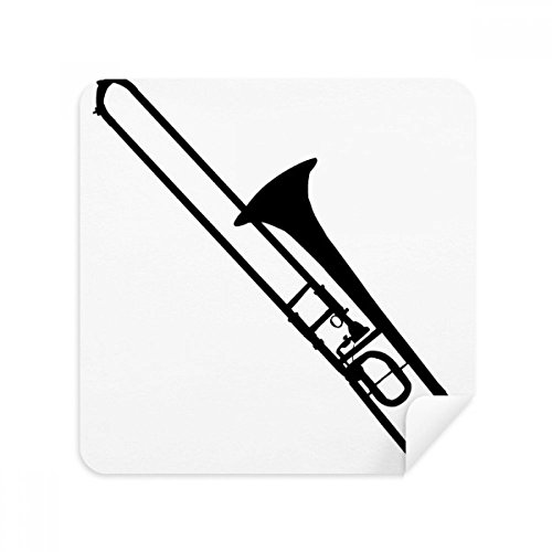 Trombone motif suède pochette de 2 chiffons nettoyants idée cadeau musicien