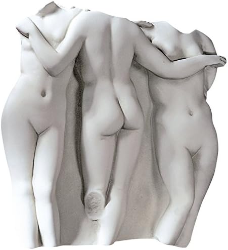 Design Toscano OS69359 3 Graces Wall Fragment - Large Scale - Grey