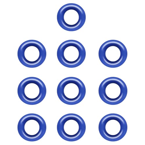 JA&MIU 10 PCS Fuel Injector O-Ring Set Blue Viton O-Ring Injector Rebuild Kit Universal Repair Kit for Various Vehicle Model (7.52mm X 3.53 mm)