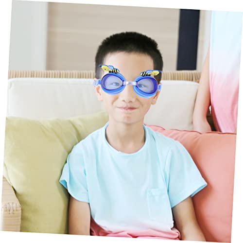 Lunettes de natation enfants légères en gel de silice bleu pour filles et garçons