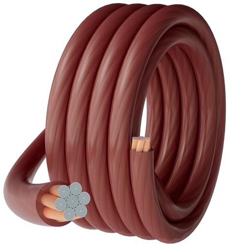 Câble d'alimentation 4 AWG HiFind marron de 10,6 m pour batterie auto et système solaire