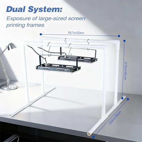 Lampe UV LED 50W pour sérigraphie lot de 2 avec double support d'exposition - 6
