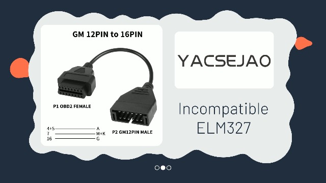 Amazon.com: YACSEJAO 12 Pins to OBD2 16 Pins Connector 40CM