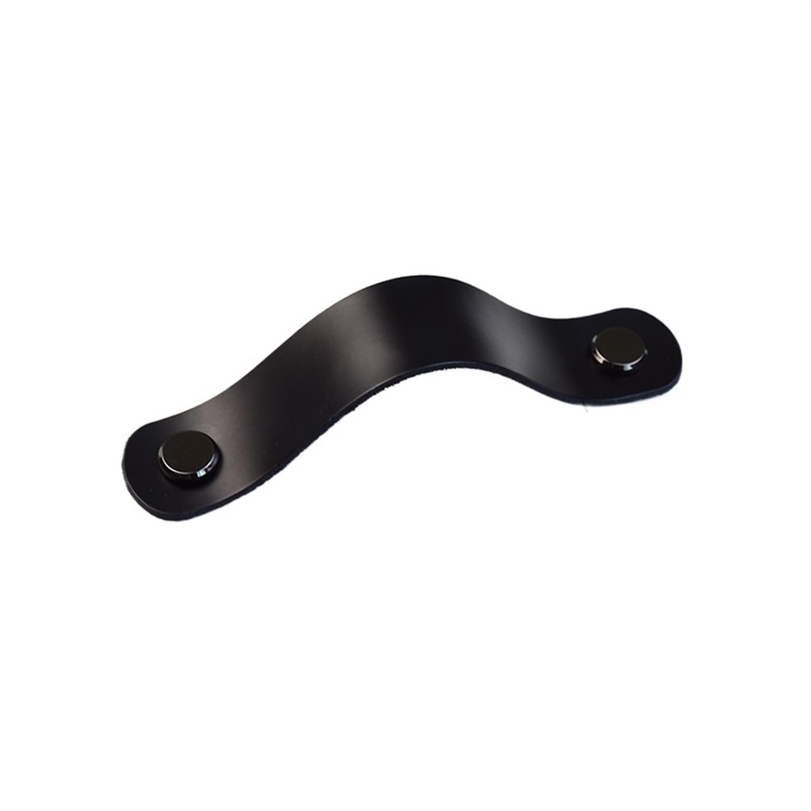 Cqahdsevf Black Black Head Leather Drawer Pulls, Black Leather Drawer Pulls For Furniture Multicolor(Black Black Head)
