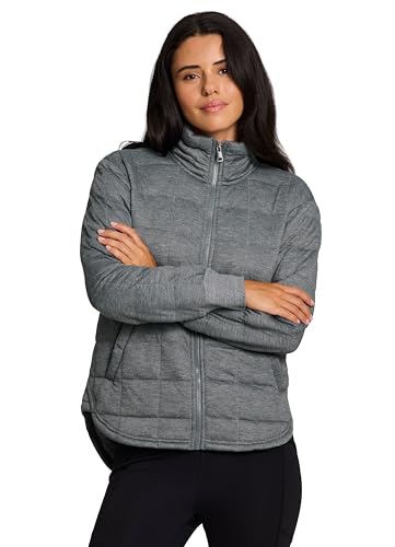 RBX Active Women's Jacket, Ultra Lightweight Full Zip Quilted Jacket with Pockets All Season Mock Neck Zip Up Sweatshirt4