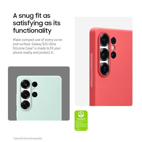 Image of Samsung Galaxy S25 Ultra Silicone Phone Case, Protective Cover, Color Variety, Smooth Grip, Durable Design, Snug Fit, US Version, EF-PS938CBEGUS, Black