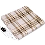 電気毛布 掛け敷き兼用 【160×120cm ダブルサイズ 切り忘れ防止タイマー付き 72W 節電】 4段階タイマー 5段階温度調整 電気毛布 掛け 速暖 省エネ 洗濯可能 電気ブランケット 頭寒足熱 ダニ退治 防寒対策 肩掛け 膝掛け シングル 毛玉なし 暖房器具 キャンプ オフィス 車中泊 ギフト PSE認証済み