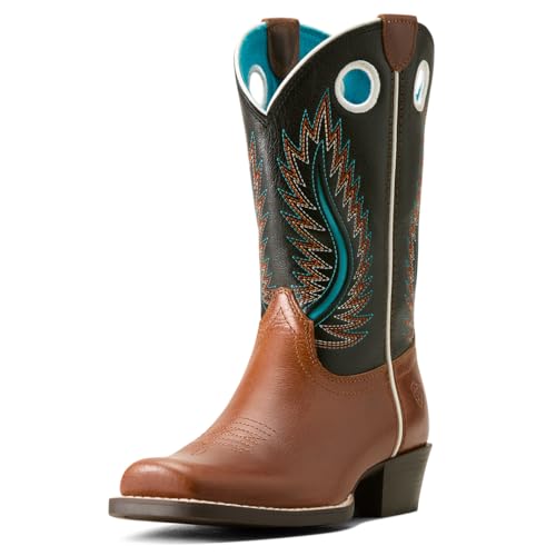 Ariat Youth Futurity Fort Worth Western Boot, Coyote Brown/Madison Avenue, 11