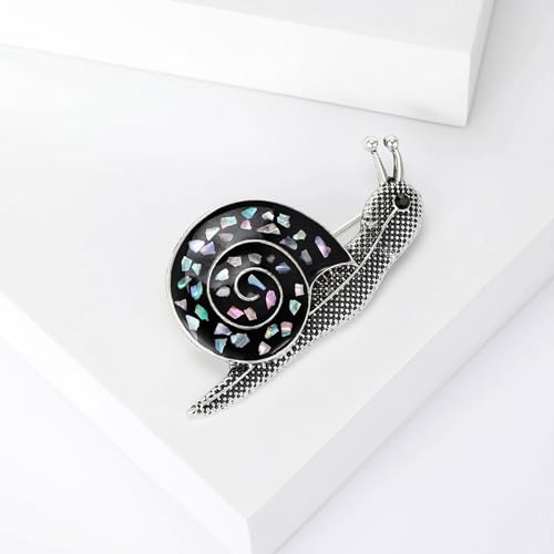 Image of Enamel Conch Shell Brooch for Women Snail Brooches Lapel Pin Elegant Dress Accessories Mother's Day Gift