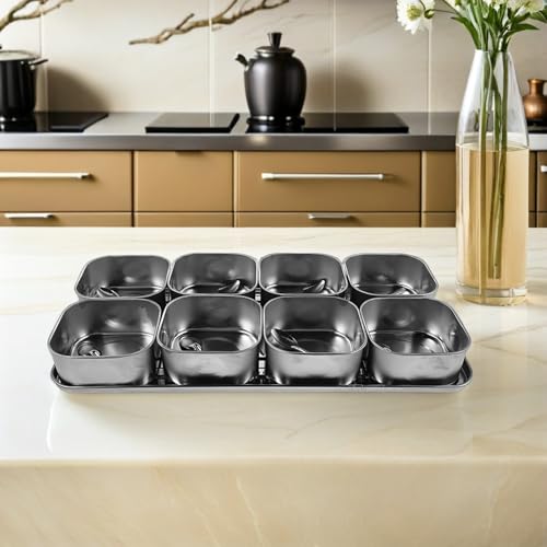 Caja de condimentos de acero inoxidable ideal para barras de bar y buffets 8