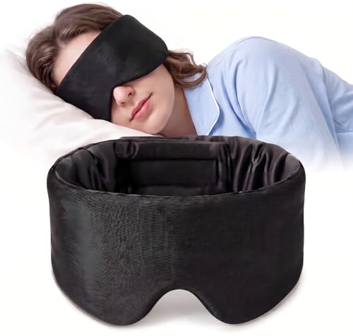 Sleep Mask, Blackout Eye Mask for Sleeping, Adjustable Straps Eyemask