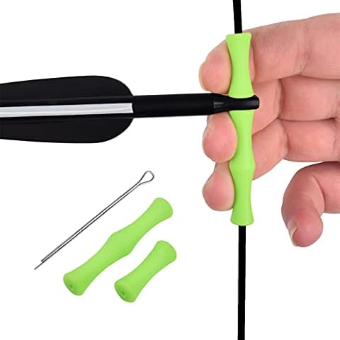 EOUS Bow String Finger Savers Archery Recurve Bow Finger Guard String Fingers Roller Rubber,Green Cover