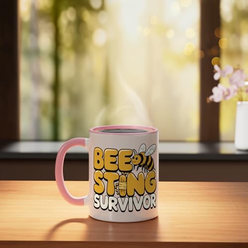 Taza de cerámica Bee Sting Survivor 11 oz miniatura 3