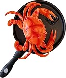 TRADAY 3D Frying Pan Skillet Phone Case - Compatible with iPhone 16 Pro - Crabs Novelty Food Case