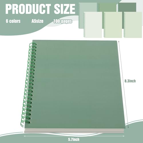 Carnets à spirales A5 rigides lignés pour prise de notes