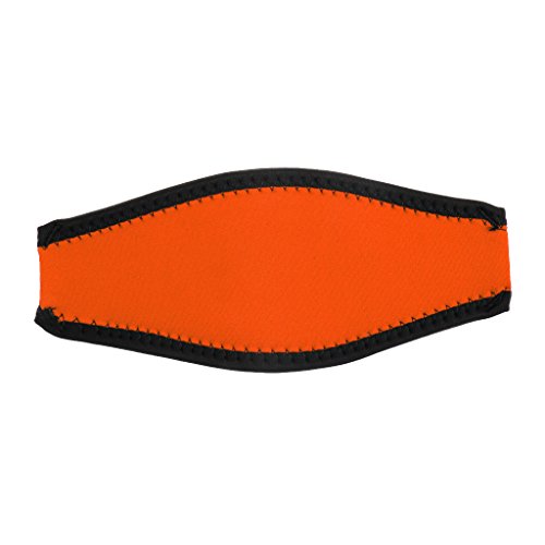 Easnea Scuba Mask Strap Cover, Comfortable Neoprene Swimming/Snorkeling Goggles Strap - Choice of Color Orange