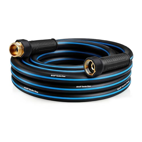 Garden Hose 15FT Non-expandable Heavy Duty HosesKink-free Flexible Water Hose Leak-proof Hybrid Water Pipe with Male to Female Fittings for Garden Car House Cleaning