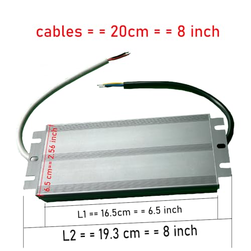 Image of Waterproof 12V Power Supply IP67 100W LED Driver Transformer Adapter 100V-265V AC to 12V DC Output for LED Light,Camera,Computer Project, Outdoor Light (Waterproof 12V100W)