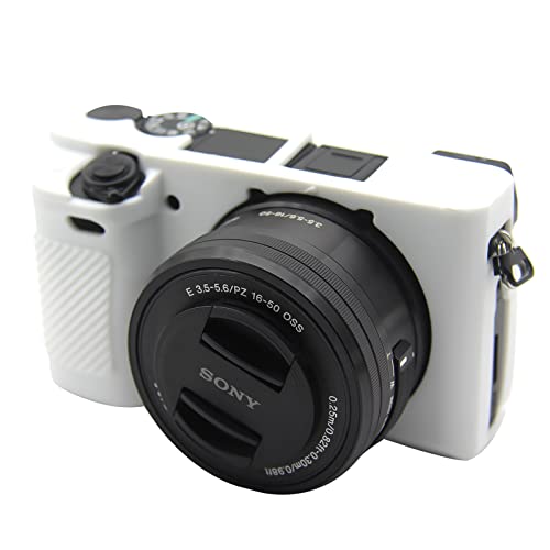 Funda de Silicona Protectora Bolsa para Cámara para Sony Alpha A6100, A6300, A6400, Ilce-6100, Ilce-6300, Ilce-6400 Cámara Digital, Resistente A Arañazos, Carcasa de Silicona Suave