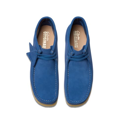 Clarks Clarks - Mens Wallabee Boot Low Boot, Color Blue Suede, Size: 7 M US