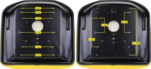 Zbox Seat Part # B1Tm333Yl - High Back Universal Lawn And Garden Mower Tractors Seat Michigan Style - Replacement And Compatible With Several John Deere Tractor & Riding Mower Seat (Black & Yellow) #TOP3