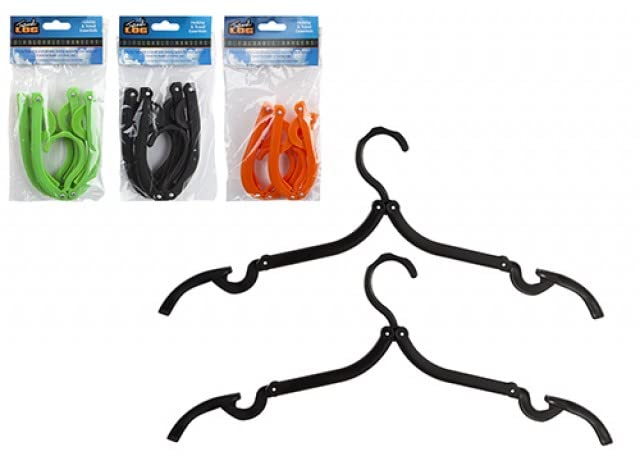 Cathys Candy Cart ( 2 Pack ) Foldable Clothes Hangers, Ideal For Travel, Assorted Colours Sent At Random., 785016