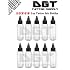 DGT Clear Plastic 1oz Empty Tattoo Ink Bottles 10pcs Black Twist Cap