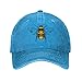 Funny Bees Hats Honey Bees Cap for Women Cute Womens Hats Blue