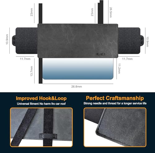 Image of Veharvim Sun Visor Extender for Car (Polarized, UV400, PC Lens, 2 Side Sunshade), Car Visor Extender Sun Blocker, Visor Extender Attachment, Anti-Glare for Safe Driving