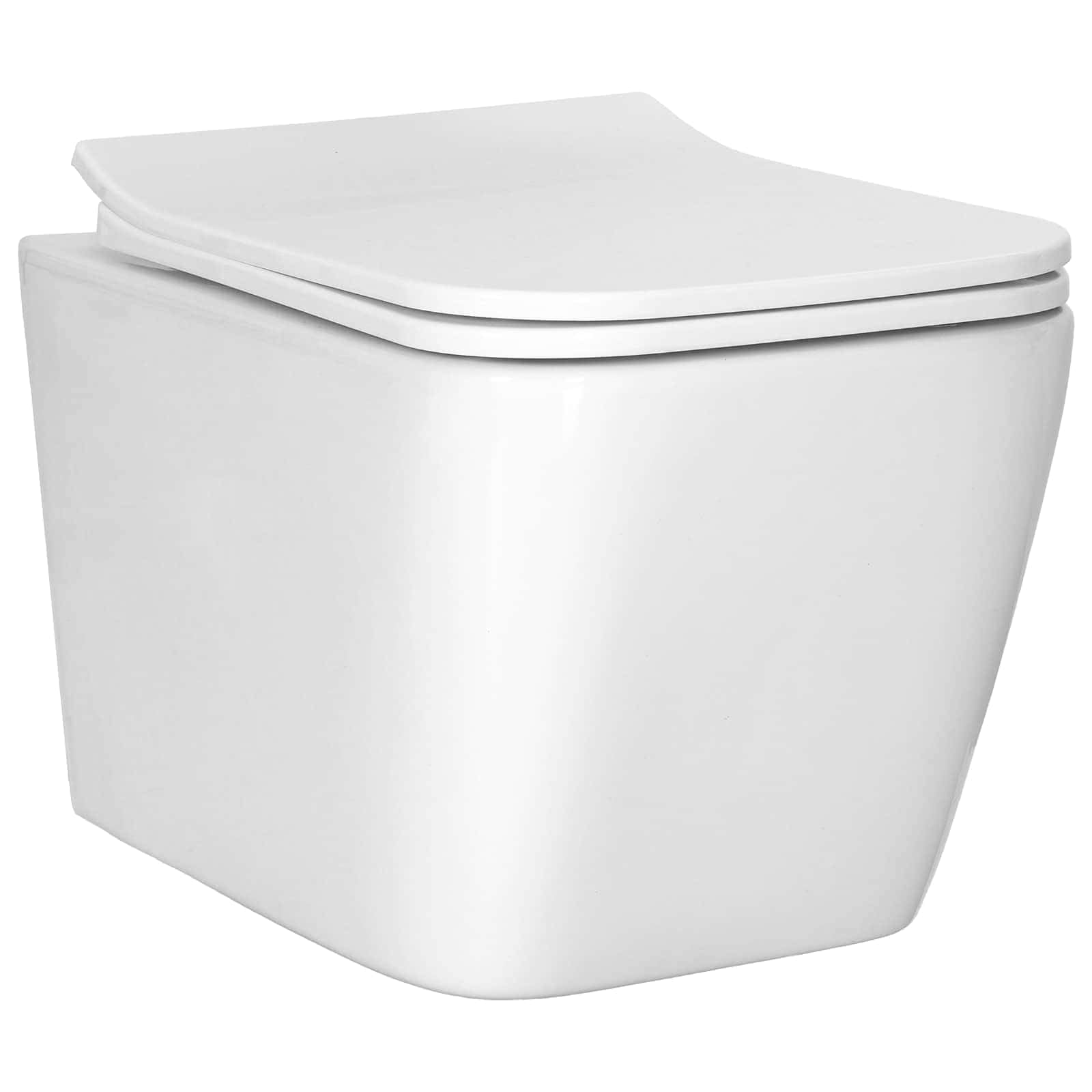 vidaXL WC da parete in ceramica, bianco