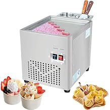 Yogurt Fry ice Cream Machine, Commercial Stir-Fried Fried Ice Cream Roll Machine, Automatic ice Cream Maker Froze Pan Roller, for Easy Homemade Rolled Ice Cream