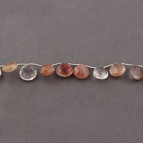 Quartz rutile brun facetté en cœur, l'éclat d'une briolette d'exception de 14mm SB1296