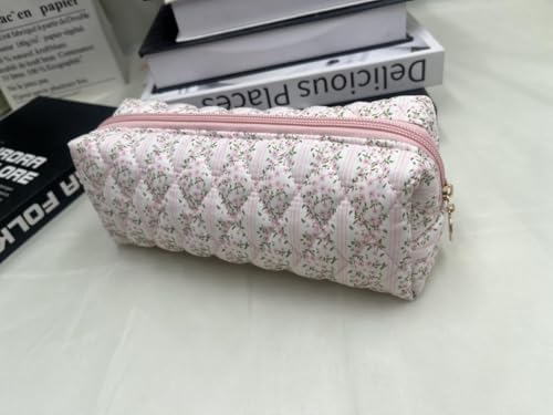 Image of Carry bloom Pencil Pouch Cute Pencil Case for Girls Aesthetic Pencil Bag with Zipper Pen Cases School Supplies Makeup Bag