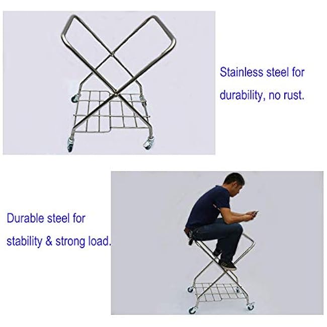 Movable Hand Trucks Storage,Kitchen Movable Trolleys, Folding Linen Storage Car,Hotel Lobby Collection Trolley Cart,Laundry Sorter Cart for Room Service-0wTEzsD1