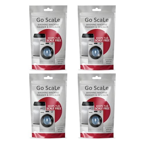 Image of Go ScaLe Washing Machine Cleaner & Descaling Powder, Descaler for top load and front load | Washing Machine Drum Cleaner & Tub Cleaner | Washing Machine Descaling Powder- 100 gm X 4 Pack