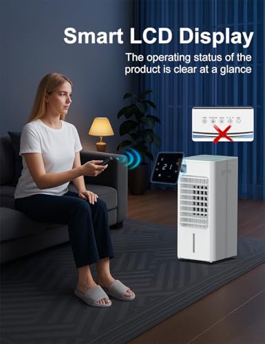 AIRTHRYL Smart Portable Air Conditioners, Removable Water Tank, 120°Oscillating Fan Pearl White by AIRTHRYL - Image 10