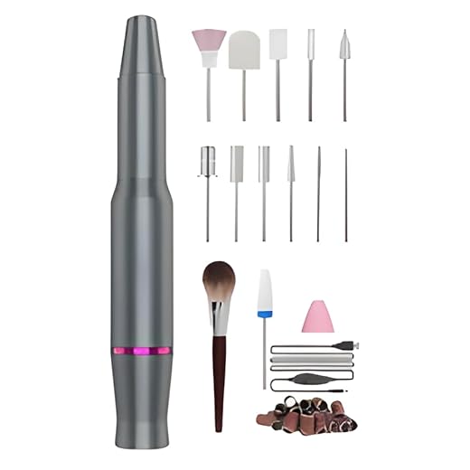 Torno para Uñas, 25000RPM Torno para Uñas Profesional 12 en 1, Lima Eléctricas Uñas USB con Brocas de Cerámica, Velocidad Ajustable, Manicura y Pedicura Eléctrico Profesional para Salón DIY