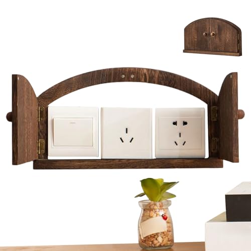 Cubierta de enchufes de pared decorativa, la solución de madera para tapar tomas sin obras