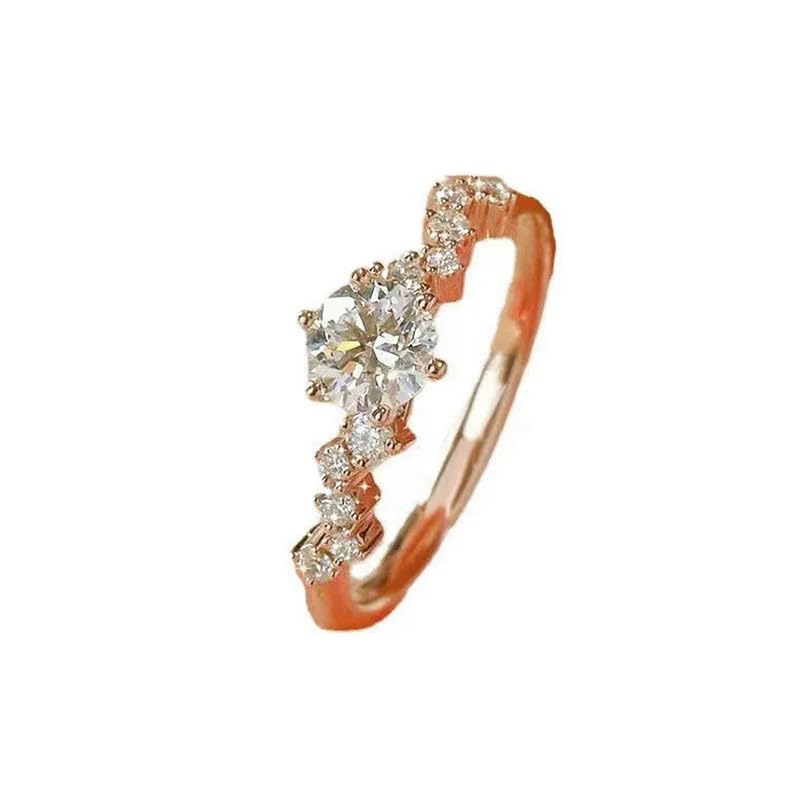 jewels galaxy Rose Gold Plated American Diamond Studded Korean Finger Ring-picture-47