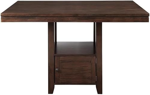 Miniatura 4 de BOWERY HILL Juego de comedor de almacenamiento de 7 piezas de madera espresso de transición