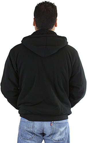 Image of ToBeInStyle Men's Polar Fleece Long Sleeve Zip Up Kangaroo Pocket Cold Weather Hoodie Jacket