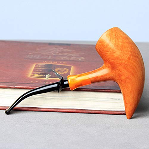 Zwq&zj Premium Tobacco Smoking Pipe, Gentleman's Tobacco Pipe, Wooden Tobacco Smoking Pipes, Cigarette Tobacco Smoking Pipe, High-Grade Flame Pattern Pipe - Briar- Handmade,02