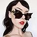 Bat Sunglasses Black Retro Punk Hip Hop Style Butterfly Shaped Bat Shades for Women Men Halloween Parties Everyday Fashion