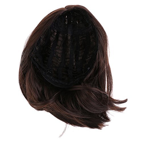 oshhni Peruca Curta Cor Natural Bob Style Extensão de Cabelo Na Moda Feminina