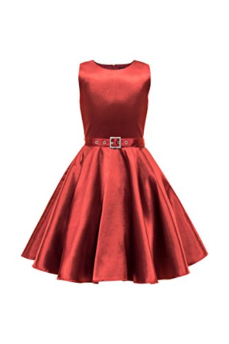 BlackButterfly Bambini Raso Abito Vintage Anni '50...